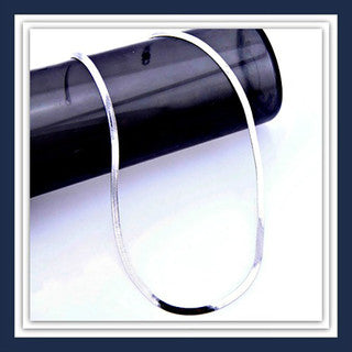 Italian Herringbone Sterling Silver .925 Chain Necklace