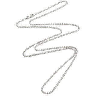 .925 Sterling Silver Italian Moon Cut Ball Chain