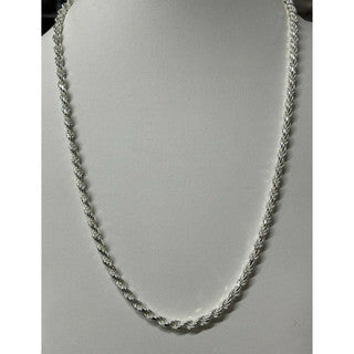 Solid 925 Sterling Silver Italian 6mm rope chain