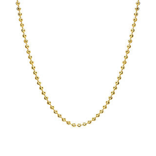 14K Yellow Gold Plated 925 Sterling Silver 2mm Bead Chain
