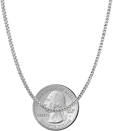 Rhodium-Plated 925 Sterling Silver Franco Chain