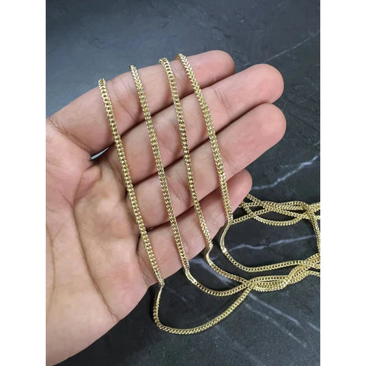 18K-Yellow-Gold-Plated .925 Sterling Silver Franco Chain