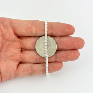 Italian 925 Sterling Silver Spiga Wheat Chain