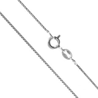 Italian-Made 925 Sterling Silver Tarnish-Resistant 0.8mm Box Chain