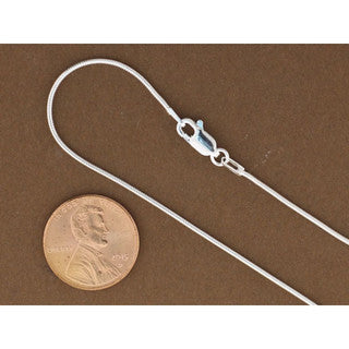 Italian-Made .925 Sterling Silver 1mm Round Snake Chain